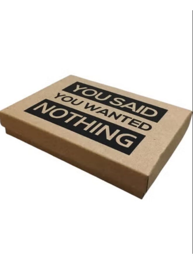 general Box of Nothing - Funny Gag Gift for People Who Want Nothing | Perfect Prank Stocking Stuffer for Birthdays, Anniversarie - Image 4